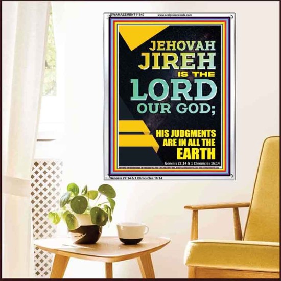 JEHOVAH JIREH HIS JUDGEMENT ARE IN ALL THE EARTH  Custom Wall Décor  GWAMAZEMENT11840  