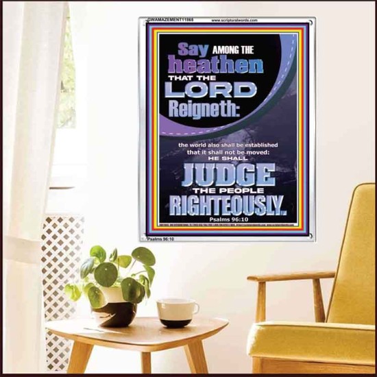 THE LORD IS A RIGHTEOUS JUDGE  Inspirational Bible Verses Portrait  GWAMAZEMENT11865  