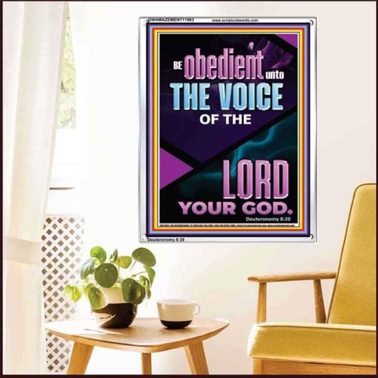 BE OBEDIENT UNTO THE VOICE OF THE LORD OUR GOD  Righteous Living Christian Portrait  GWAMAZEMENT11903  