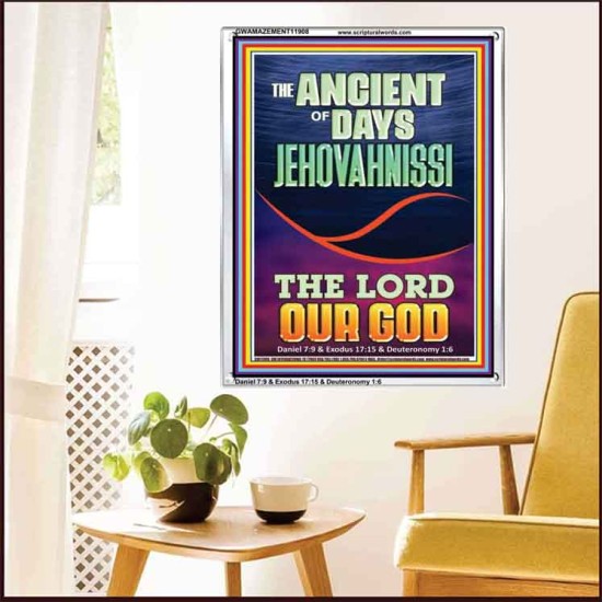 THE ANCIENT OF DAYS JEHOVAH NISSI THE LORD OUR GOD  Ultimate Inspirational Wall Art Picture  GWAMAZEMENT11908  