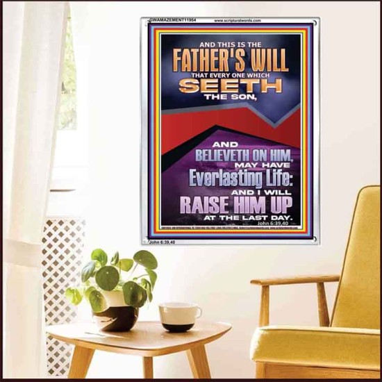 EVERLASTING LIFE IS THE FATHER'S WILL   Unique Scriptural Portrait  GWAMAZEMENT11954  