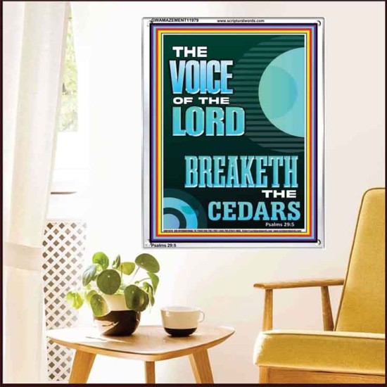 THE VOICE OF THE LORD BREAKETH THE CEDARS  Scriptural Décor Portrait  GWAMAZEMENT11979  
