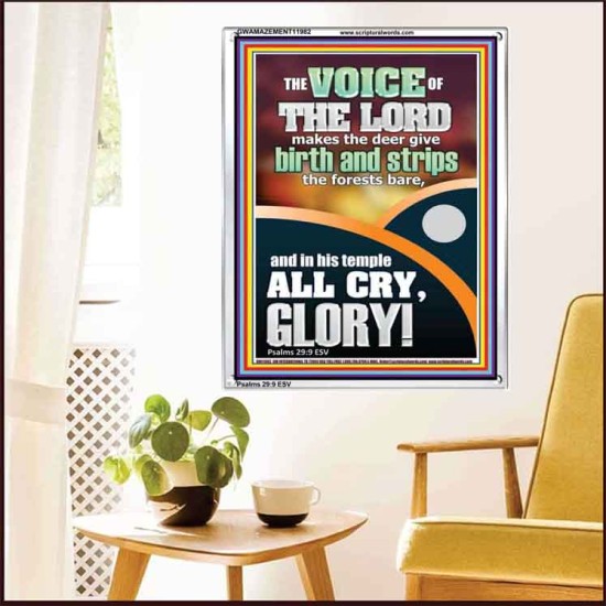 THE VOICE OF THE LORD MAKES THE DEER GIVE BIRTH  Christian Portrait Wall Art  GWAMAZEMENT11982  