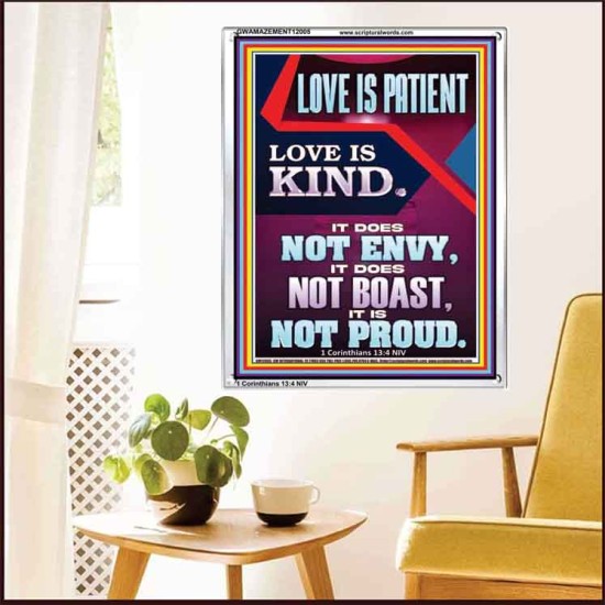 LOVE IS PATIENT AND KIND AND DOES NOT ENVY  Christian Paintings  GWAMAZEMENT12005  