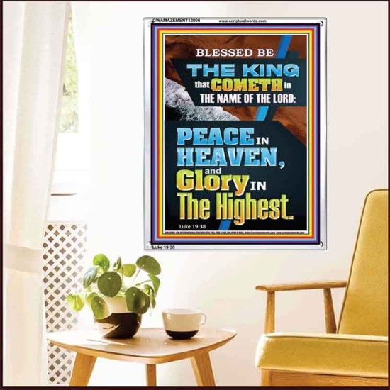 PEACE IN HEAVEN AND GLORY IN THE HIGHEST  Contemporary Christian Wall Art  GWAMAZEMENT12006  