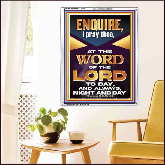 MEDITATE THE WORD OF THE LORD DAY AND NIGHT  Contemporary Christian Wall Art Portrait  GWAMAZEMENT12202  