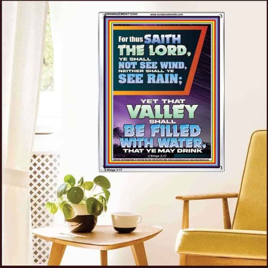 YOUR VALLEY SHALL BE FILLED WITH WATER  Custom Inspiration Bible Verse Portrait  GWAMAZEMENT12343  
