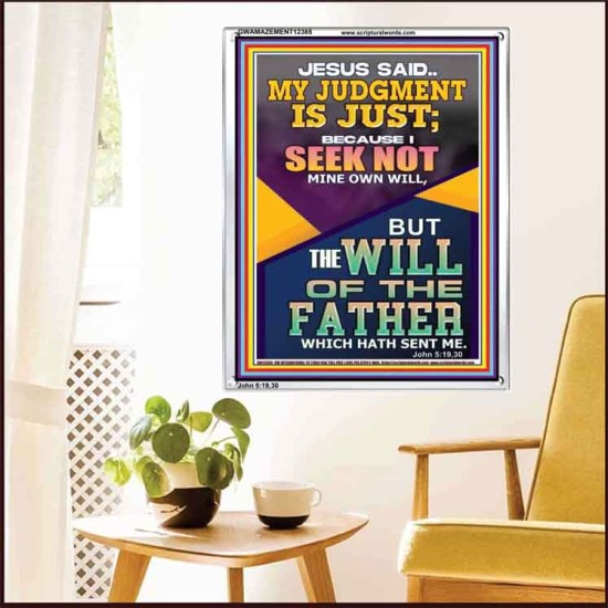 I SEEK NOT MINE OWN WILL BUT THE WILL OF THE FATHER  Inspirational Bible Verse Portrait  GWAMAZEMENT12385  