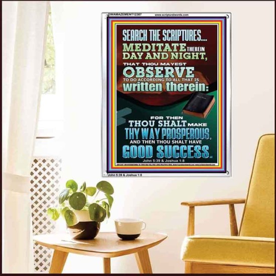 SEARCH THE SCRIPTURES MEDITATE THEREIN DAY AND NIGHT  Bible Verse Wall Art  GWAMAZEMENT12387  