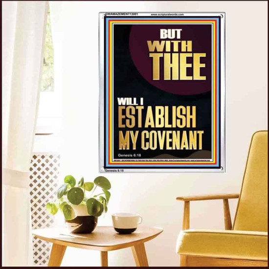 WITH THEE WILL I ESTABLISH MY COVENANT  Scriptures Wall Art  GWAMAZEMENT13001  