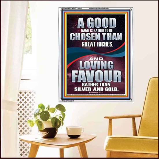 LOVING FAVOUR IS BETTER THAN SILVER AND GOLD  Scriptural Décor  GWAMAZEMENT13003  