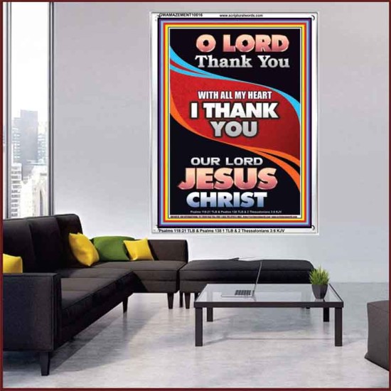 THANK YOU OUR LORD JESUS CHRIST  Sanctuary Wall Portrait  GWAMAZEMENT10016  