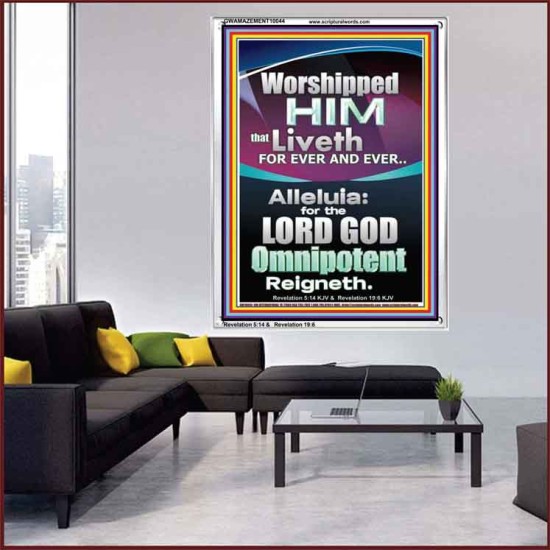 WORSHIPPED HIM THAT LIVETH FOREVER   Contemporary Wall Portrait  GWAMAZEMENT10044  
