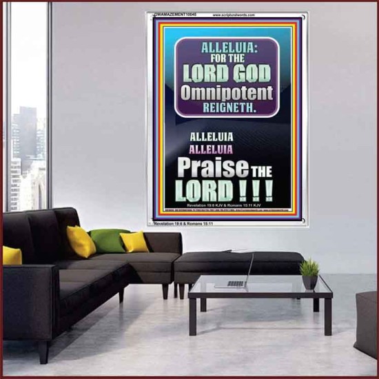ALLELUIA THE LORD GOD OMNIPOTENT REIGNETH  Home Art Portrait  GWAMAZEMENT10045  