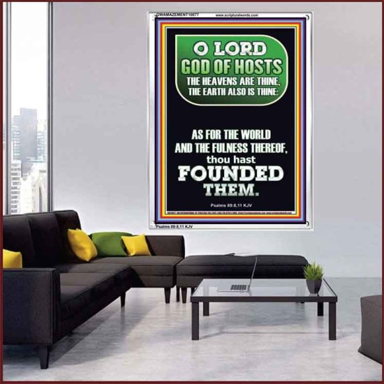 O LORD GOD OF HOST CREATOR OF HEAVEN AND THE EARTH  Unique Bible Verse Portrait  GWAMAZEMENT10077  