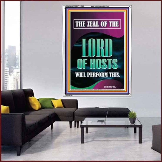 THE ZEAL OF THE LORD OF HOSTS WILL PERFORM THIS  Contemporary Christian Wall Art  GWAMAZEMENT11791  