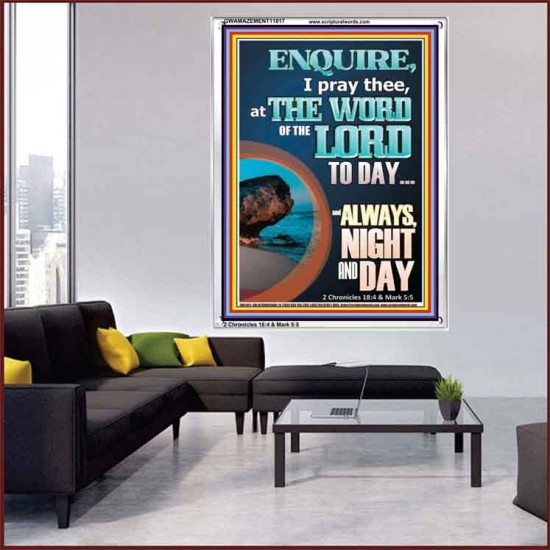 STUDY THE WORD OF THE LORD DAY AND NIGHT  Large Wall Accents & Wall Portrait  GWAMAZEMENT11817  