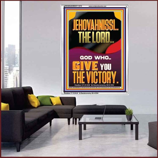 JEHOVAH NISSI THE LORD WHO GIVE YOU VICTORY  Bible Verses Art Prints  GWAMAZEMENT11970  