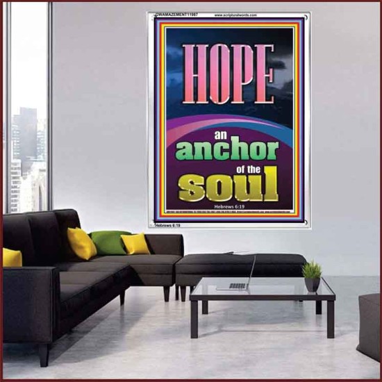 HOPE AN ANCHOR OF THE SOUL  Scripture Portrait Signs  GWAMAZEMENT11987  