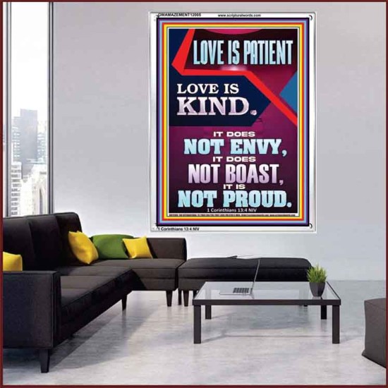 LOVE IS PATIENT AND KIND AND DOES NOT ENVY  Christian Paintings  GWAMAZEMENT12005  