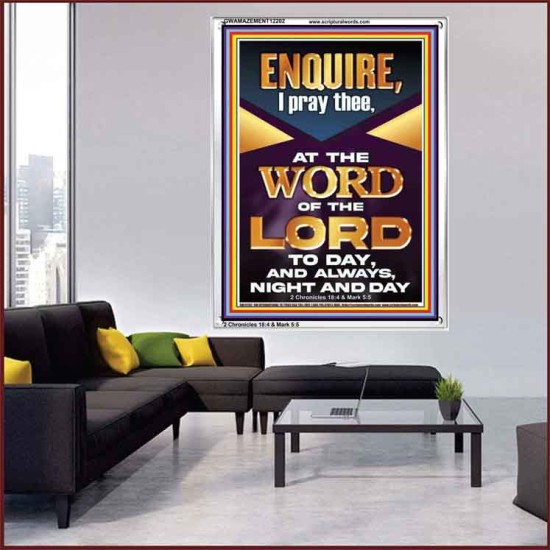 MEDITATE THE WORD OF THE LORD DAY AND NIGHT  Contemporary Christian Wall Art Portrait  GWAMAZEMENT12202  