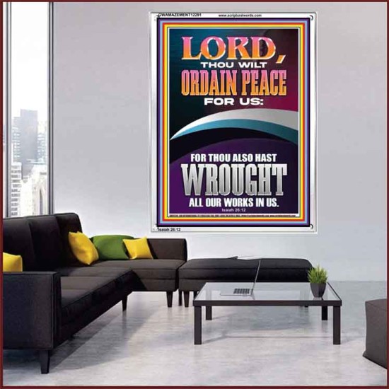 ORDAIN PEACE FOR US O LORD  Christian Wall Art  GWAMAZEMENT12291  