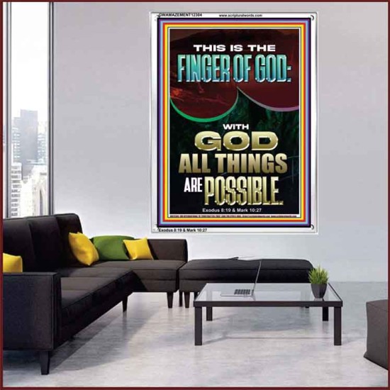 BY THE FINGER OF GOD ALL THINGS ARE POSSIBLE  Décor Art Work  GWAMAZEMENT12304  