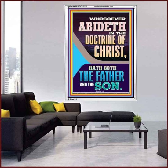 ABIDETH IN THE DOCTRINE OF CHRIST  Custom Christian Artwork Portrait  GWAMAZEMENT12330  
