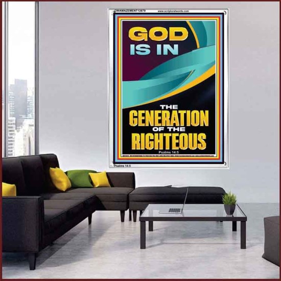 GOD IS IN THE GENERATION OF THE RIGHTEOUS  Ultimate Inspirational Wall Art  Portrait  GWAMAZEMENT12679  