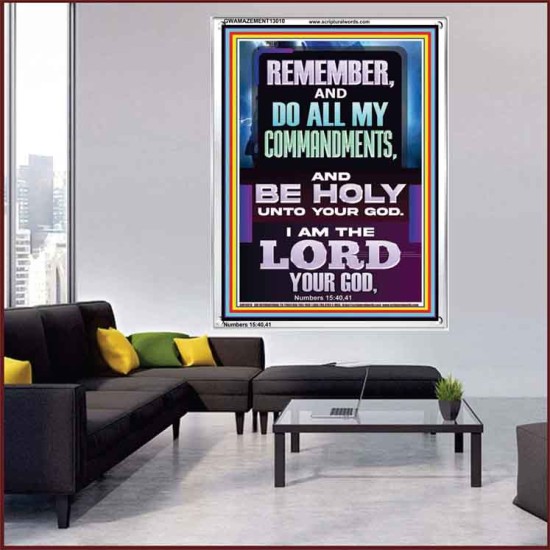 DO ALL MY COMMANDMENTS AND BE HOLY  Christian Portrait Art  GWAMAZEMENT13010  