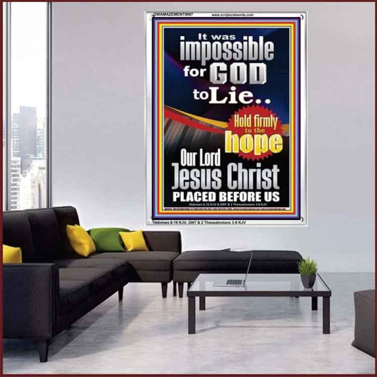 IMPOSSIBLE FOR GOD TO LIE  Children Room Portrait  GWAMAZEMENT9997  