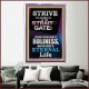 STRAIT GATE LEADS TO HOLINESS THE RESULT ETERNAL LIFE  Ultimate Inspirational Wall Art Portrait  GWAMAZEMENT10026  