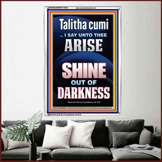 TALITHA CUMI ARISE SHINE OUT OF DARKNESS  Children Room Portrait  GWAMAZEMENT10032  