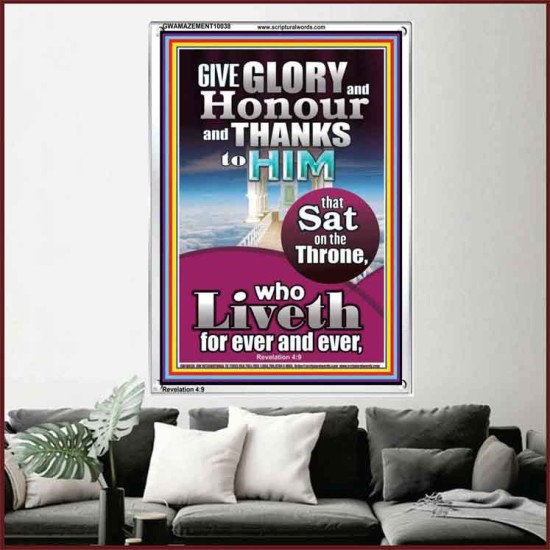 GIVE GLORY AND HONOUR TO JEHOVAH EL SHADDAI  Biblical Art Portrait  GWAMAZEMENT10038  