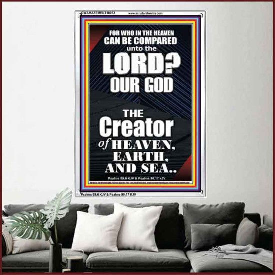 WHO IN THE HEAVEN CAN BE COMPARED TO JEHOVAH EL SHADDAI  Affordable Wall Art Prints  GWAMAZEMENT10073  