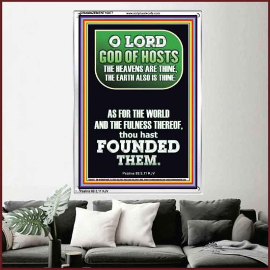 O LORD GOD OF HOST CREATOR OF HEAVEN AND THE EARTH  Unique Bible Verse Portrait  GWAMAZEMENT10077  