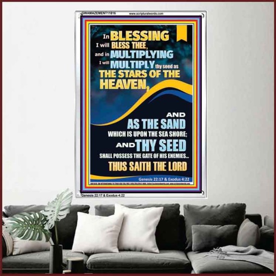 IN BLESSING I WILL BLESS THEE  Modern Wall Art  GWAMAZEMENT11816  