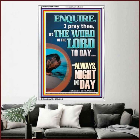 STUDY THE WORD OF THE LORD DAY AND NIGHT  Large Wall Accents & Wall Portrait  GWAMAZEMENT11817  