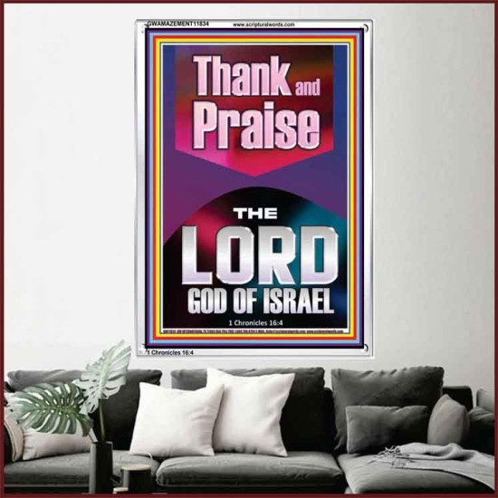 THANK AND PRAISE THE LORD GOD  Custom Christian Wall Art  GWAMAZEMENT11834  