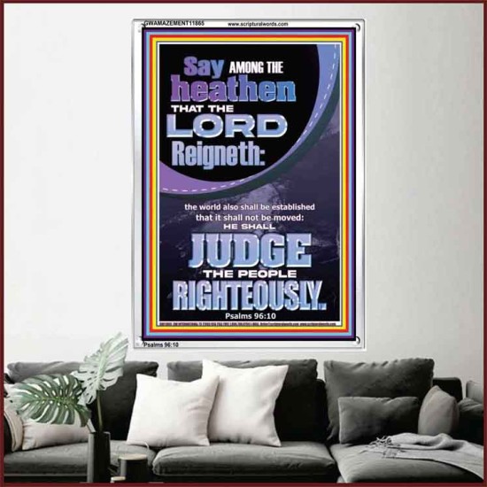 THE LORD IS A RIGHTEOUS JUDGE  Inspirational Bible Verses Portrait  GWAMAZEMENT11865  