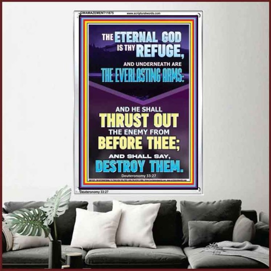 THE EVERLASTING ARMS OF JEHOVAH  Printable Bible Verse to Portrait  GWAMAZEMENT11875  