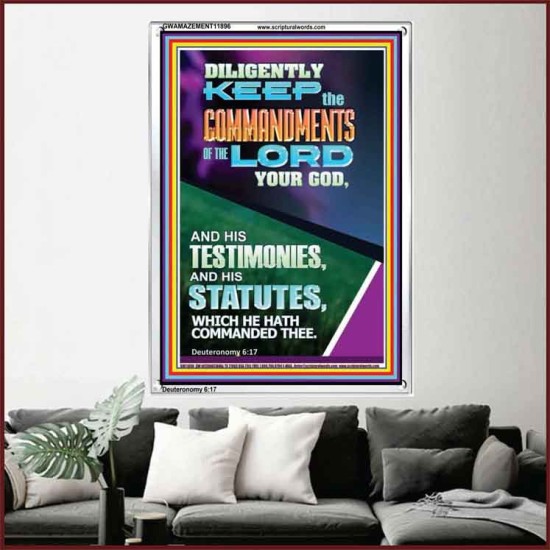DILIGENTLY KEEP THE COMMANDMENTS OF THE LORD OUR GOD  Church Portrait  GWAMAZEMENT11896  