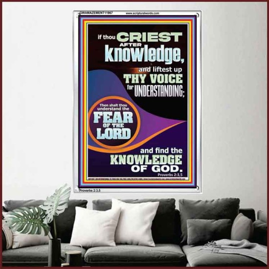 FIND THE KNOWLEDGE OF GOD  Bible Verse Art Prints  GWAMAZEMENT11967  