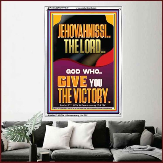 JEHOVAH NISSI THE LORD WHO GIVE YOU VICTORY  Bible Verses Art Prints  GWAMAZEMENT11970  