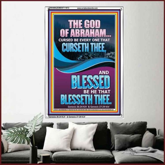 CURSED BE EVERY ONE THAT CURSETH THEE BLESSED IS EVERY ONE THAT BLESSED THEE  Scriptures Wall Art  GWAMAZEMENT11972  