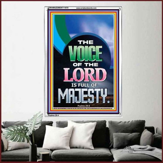 THE VOICE OF THE LORD IS FULL OF MAJESTY  Scriptural Décor Portrait  GWAMAZEMENT11978  