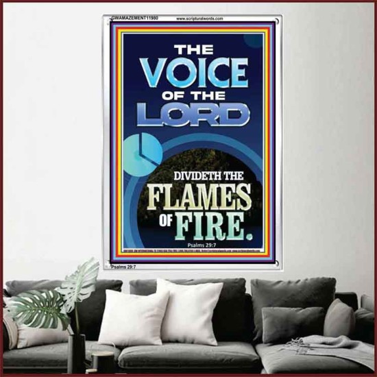 THE VOICE OF THE LORD DIVIDETH THE FLAMES OF FIRE  Christian Portrait Art  GWAMAZEMENT11980  