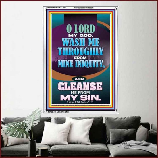 WASH ME THOROUGLY FROM MINE INIQUITY  Scriptural Verse Portrait   GWAMAZEMENT11985  