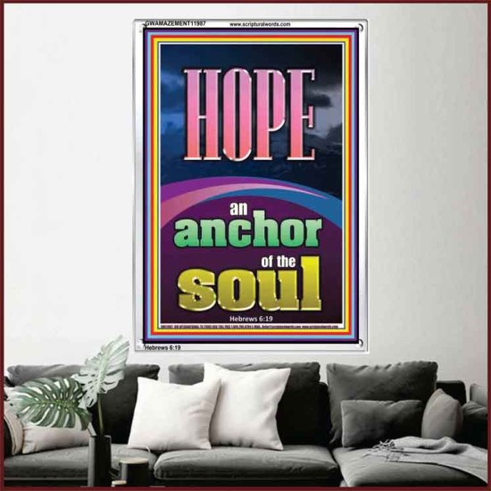 HOPE AN ANCHOR OF THE SOUL  Scripture Portrait Signs  GWAMAZEMENT11987  