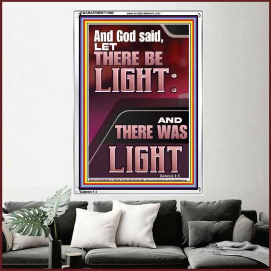 AND GOD SAID LET THERE BE LIGHT  Christian Quotes Portrait  GWAMAZEMENT11995  